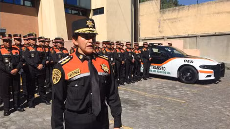 Lực lượng nữ cảnh sát giao thông Mexico.