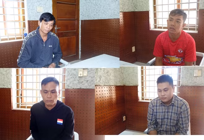 4 đối tượng Cường, Hoàng, Khánh, Lợi.