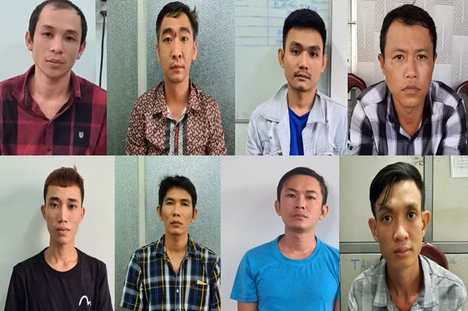 8 đối tượng bị khởi tố và bắt tạm giam.