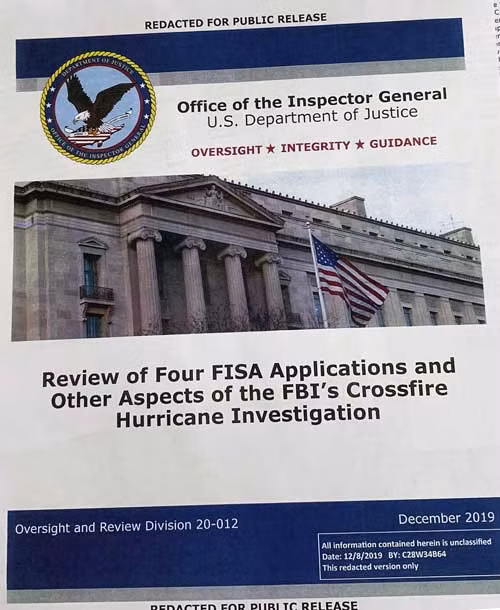 Báo cáo FISA kết luận FBI mắc nhiều lỗi ‘đáng kể’, nhưng không định kiến Tổng thống Donald Trump.