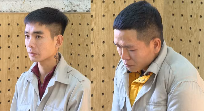 Phượng và Dương tại cơ quan Công an.