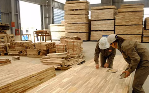 Một doanh nghiệp xuất khẩu gỗ cao su dạng tấm. Ảnh mang tính chất minh họa