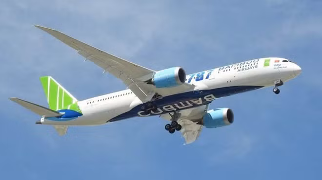 Máy bay Boeing 787-9 Dreamliner của Bamboo Airways.