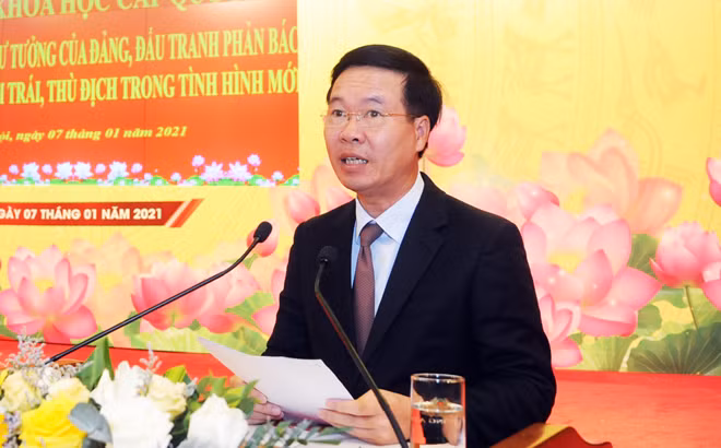 Đồng chí Võ Văn Thưởng phát biểu kết luận Hội thảo.