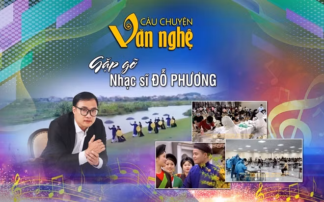 Nhạc sĩ Đỗ Phương lên sóng Đài Phát thanh và Truyền hình Hà Nội giới thiệu về MV “Về Kinh Bắc quê anh”.