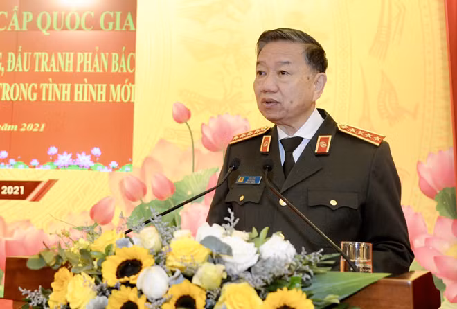 Đại tướng, GS.TS Tô Lâm phát biểu khai mạc Hội thảo.