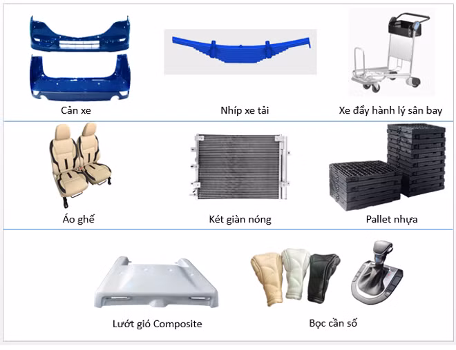 Các sản phẩm linh kiện phụ tùng sản xuất tại KCN THACO Chu Lai.