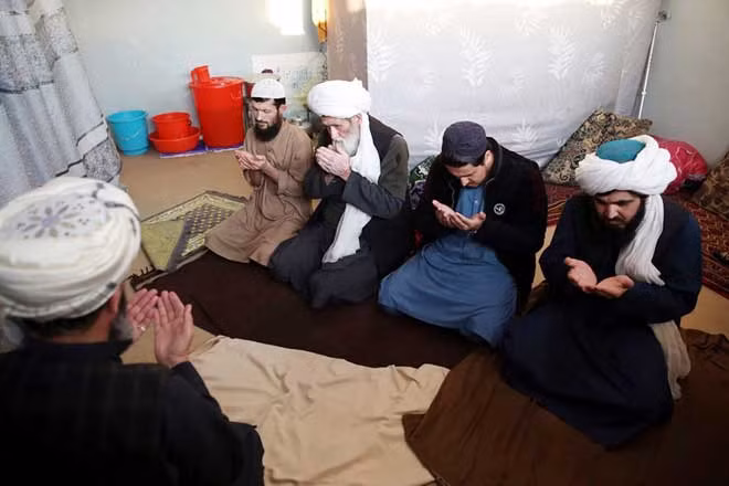 Các thành viên Taliban tại một nhà tù ở Kabul vào tháng 12/2019.