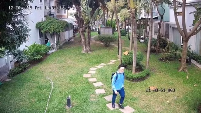 Hình ảnh nghi can Lee Hyeongwon qua camera an ninh...