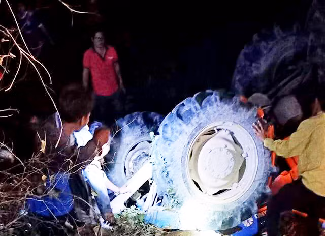 Hiện trường vụ tai nạn.