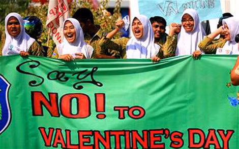 Ngày Valentine bị phản đối ở Malaysia.