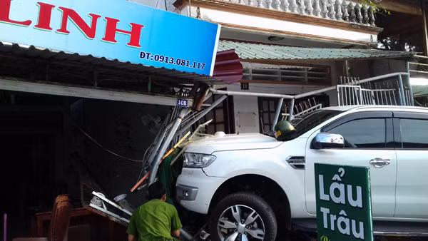 Hiện trường vụ tai nạn.