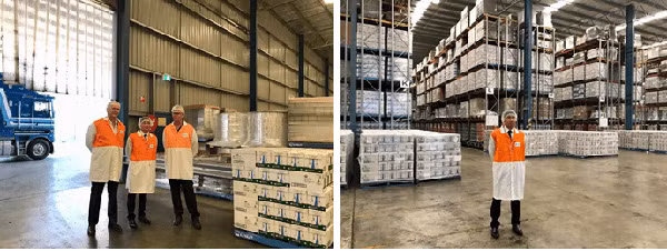 Kho chứa các sản phẩm sữa tươi của Pactum Dairy.