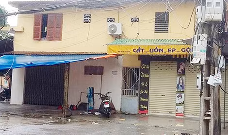 Khu nhà trọ nơi phát hiện ra nam sinh viên tử vong.