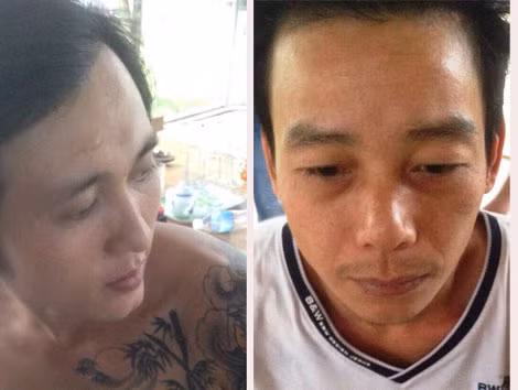 Đối tượng Bình và Tuân bị bắt giữ.