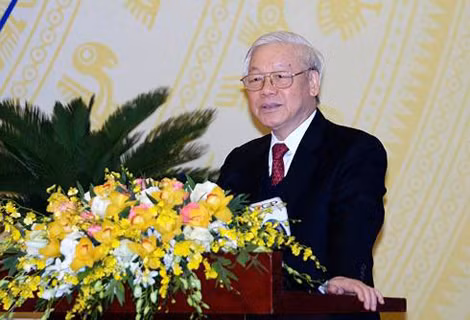 Tổng Bí thư Nguyễn Phú Trọng phát biểu tại Hội nghị