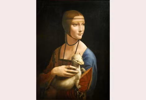 Tác phẩm “Người đàn bà và con chồn” của danh họa Leonardo da Vinci, đỉnh cao nghệ thuật thời Phục hưng.