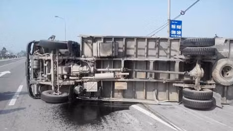 Hiện trường vụ tai nạn.