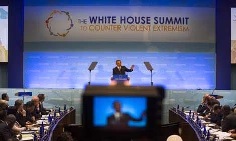 Tổng thống Obama phát biểu tại hội nghị thượng đỉnh về chống khủng bố .(Ảnh: UPI).