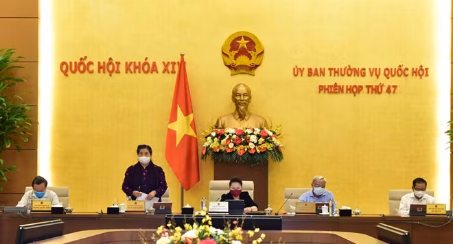 Phó Chủ tịch Quốc hội Tòng Thị Phóng điều hành phiên họp