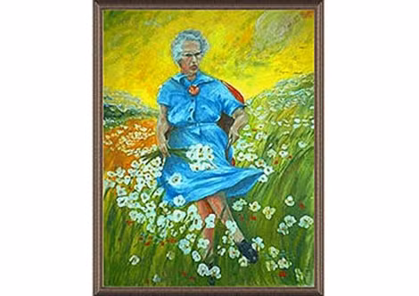 Bức tranh "Lucy in the Field with Flowers" (Lucy giữa cánh đồng với những bông hoa) - nguồn Wikipedia.