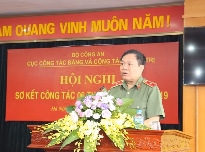 Thiếu tướng Đào Gia Bảo phát biểu tại hội nghị