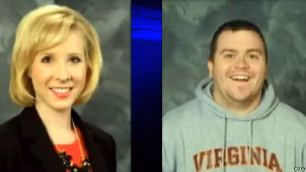 Hai nạn nhân Alison Parker và Adam Ward.