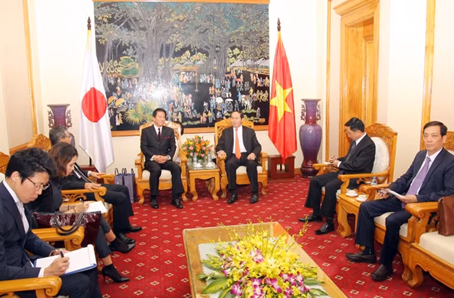 Toàn cảnh buổi tiếp.