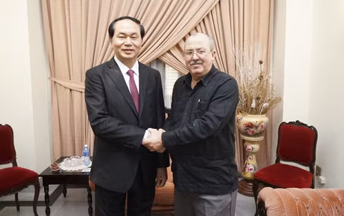 Bộ trưởng Trần Đại Quang và đồng chí Dario Delgado Cura, Viện trưởng Viện Kiểm sát tối cao Cuba.