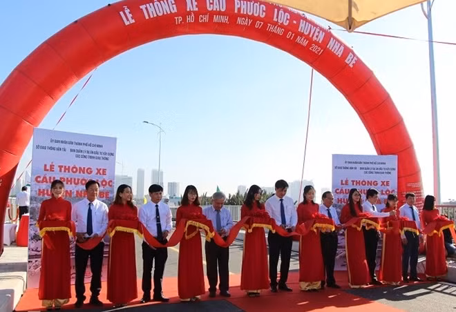 Lễ thông xe cầu Phước Lộc trong sáng 7/1.