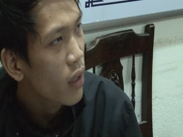 Đối tượng Hiệp lúc bị bắt.
