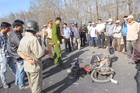 Hiện trường vụ tai nạn.