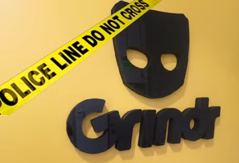 Ứng dụng phần mềm kết bạn Grindr đang được bọn tội phạm khai thác để tìm con mồi béo bở. (ảnh: Eikonline)
