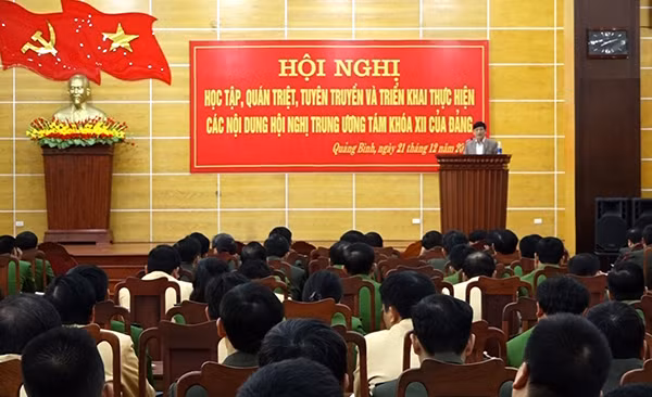 Đảng bộ Công an tỉnh quán triệt Nghị quyết Trung ương 8, Khóa XII của Đảng.