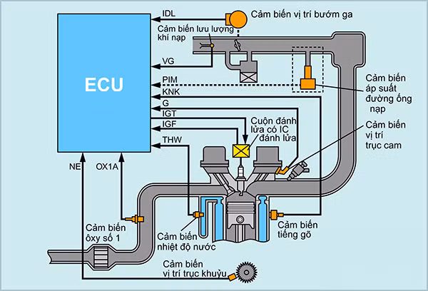 Hệ thống đánh lửa điện tử ESA gồm có các cảm biến khác nhau, ECU động cơ, các IC đánh lửa, cuộn dây đánh lửa và các bugi. Hệ thống đánh lửa điện tử ESA gồm có các cảm biến khác nhau, ECU động cơ, các IC đánh lửa, cuộn dây đánh lửa và các bugi.