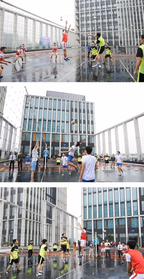 Mạnh mẽ, quyết liệt trong bộ môn bóng chuyền.