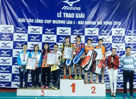 Đôi Nữ: 1. Vi Thị Trang/ Đinh Thu Trang (Flypower) 2. Đặng Thị Kim Ngân/ Trương Thị Thuỷ Tiên (Mizuno) 3. Chu Thị Thanh Hằng/ Anol (Sông Cầu) 3. Trần Bích Ngọc/ Lê Thị Hương (Lotus)