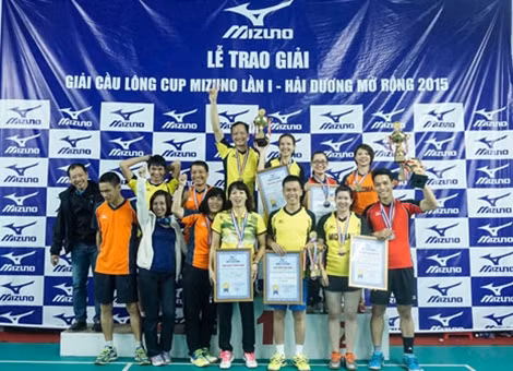 Câu lạc bộ cầu lông Mizuno dành ngôi nhất toàn đoàn với 4 Huy chương vàng, 5 huy chương bạc, 1 huy chương đồng