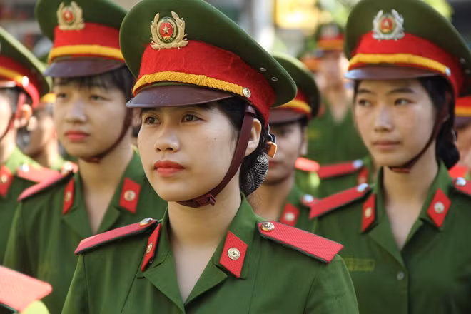 Học viên trường Đại học PCCC rạng rỡ trong lễ khai giảng