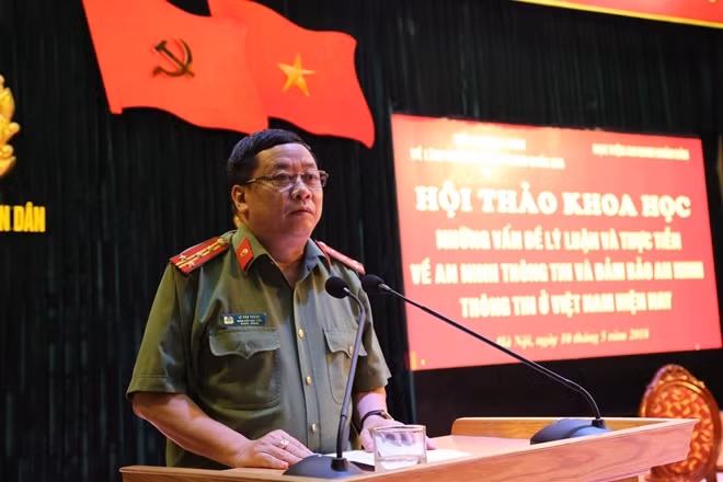 PGS.TS Lê Văn Thắng, Giám đốc Học viện ANND phát biểu kết luận tại Hội thảo