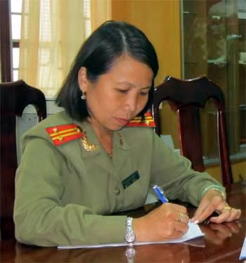 Trung tá Phan Thị Mỹ Trang.