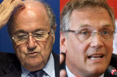Chủ tịch FIFA Sepp Blatter và Tổng thư ký FIFA Jerome Valcke.
