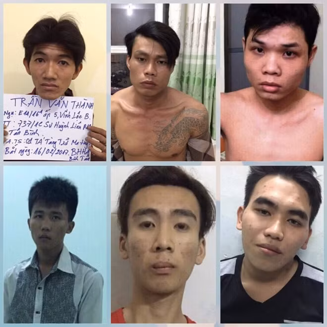 Các đối tượng bị Đội cảnh sát hình sự hướng Nam bắt giữ