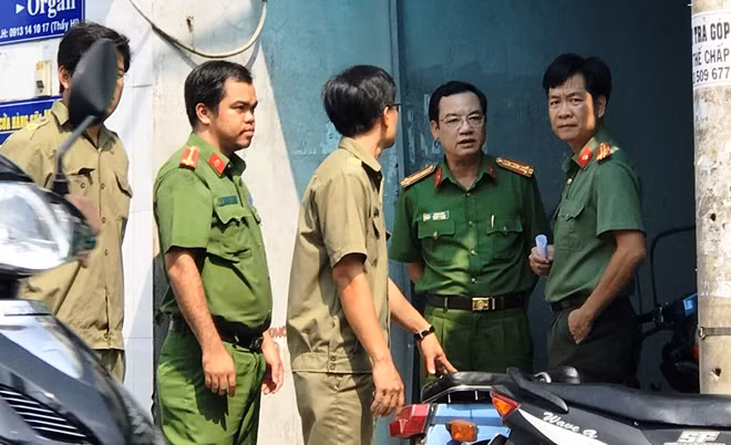 Hiện trường được phong tỏa phục vụ công tác điều tra
