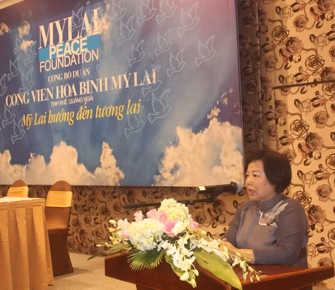 Bà Trương Ngọc Thủy, Chủ tịch Hội đồng quản lý Quỹ Hòa bình Mỹ Lai, cho biết, đây là quỹ xã hội - từ thiện không vì mục đích lợi nhuận.