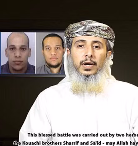 Nasr al-Ansi, chỉ huy của Al Qaeda ở bán đảo Ả Rập lên tiếng chịu trách nhiệm về những vụ tấn công khủng bố ở Paris tuần trước.