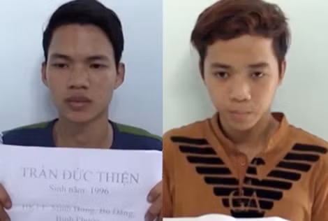 Các đối tượng tại cơ quan Công an.