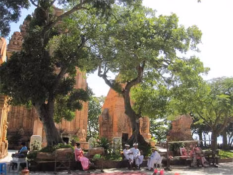 Quần thể tháp cổ trên định đồi Cù Lao.