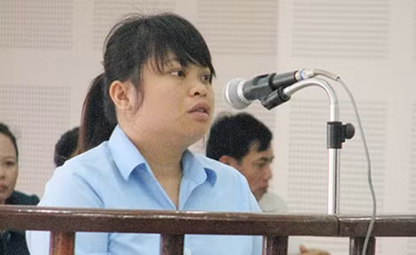 Ngô Lê Thị Thuỷ tại phiên xét xử.