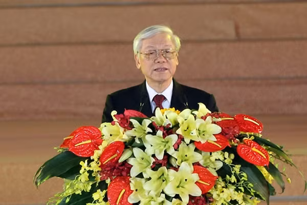 Tổng Bí thư Nguyễn Phú Trọng phát biểu tại chương trình.